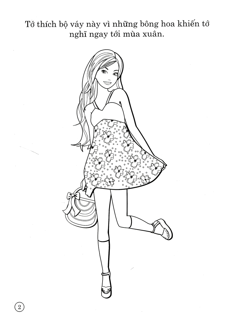 bộ sách tô màu có dán hình - barbie xinh đẹp (bộ 4 cuốn) - Ảnh 10