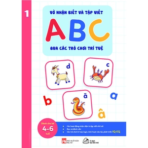 bộ sách vở nhận biết và tập viết abc qua các trò chơi trí tuệ (từ 4-6 tuổi) (bộ 5 cuốn) - Ảnh 2