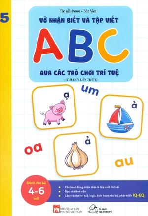 bộ sách vở nhận biết và tập viết abc qua các trò chơi trí tuệ (từ 4-6 tuổi) (bộ 5 cuốn) - Ảnh 6