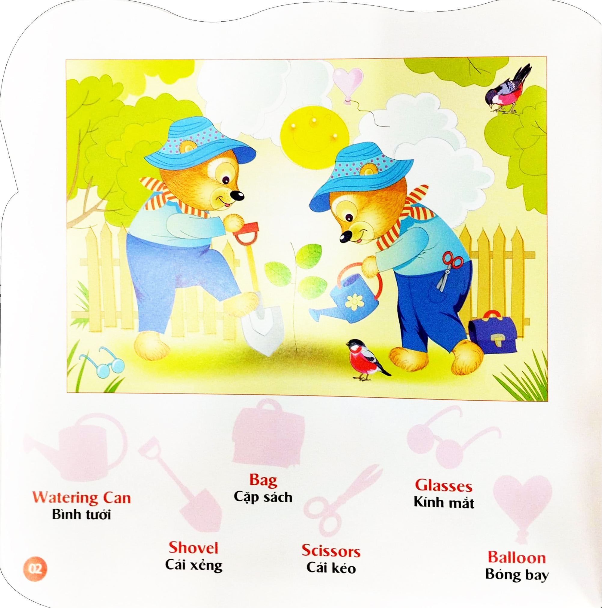 bộ sticker - bóc dán hình thông minh - song ngữ anh-việt - tập 2 - Ảnh 3