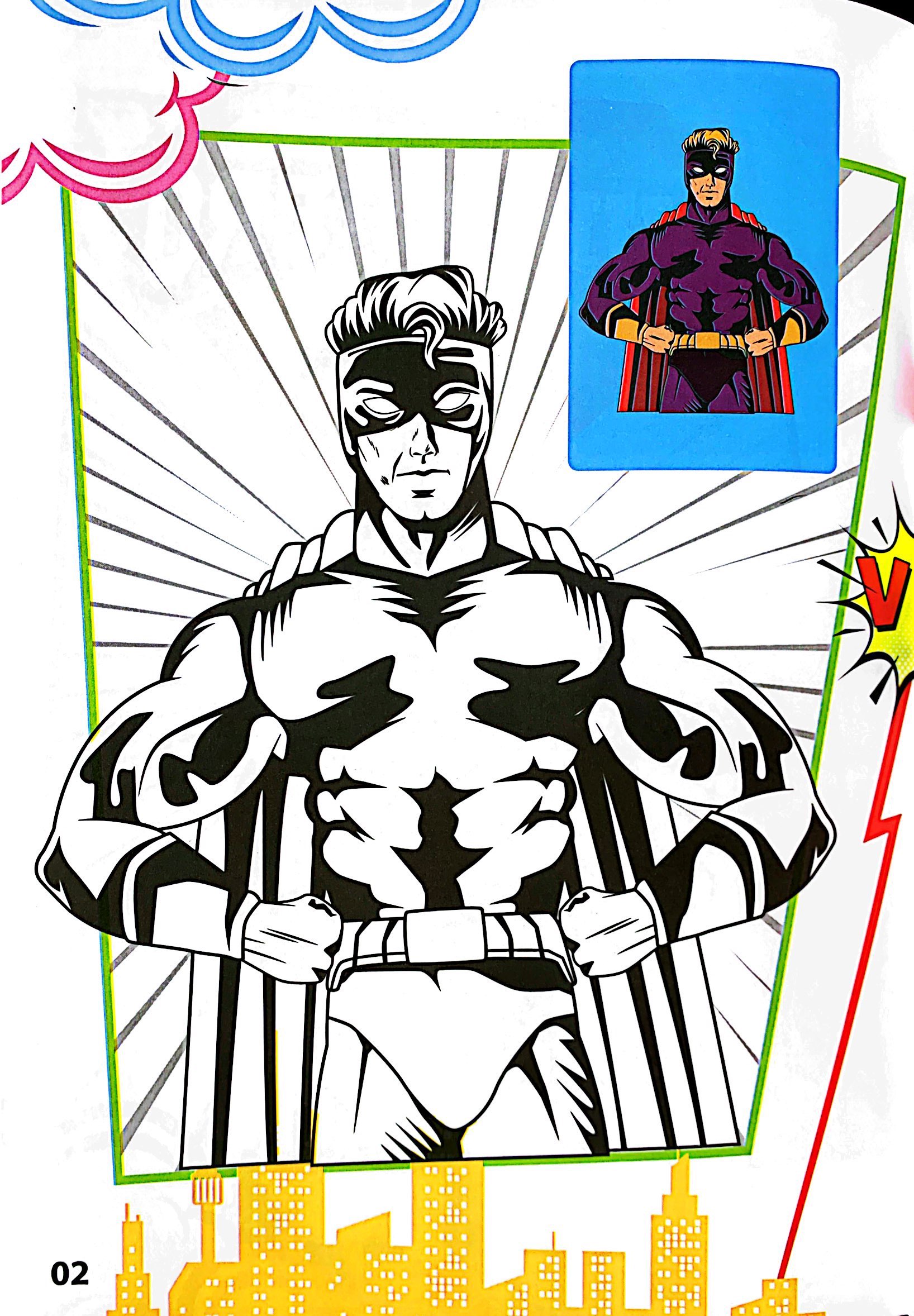 bộ superhero - tô màu siêu nhân 6 - Ảnh 4