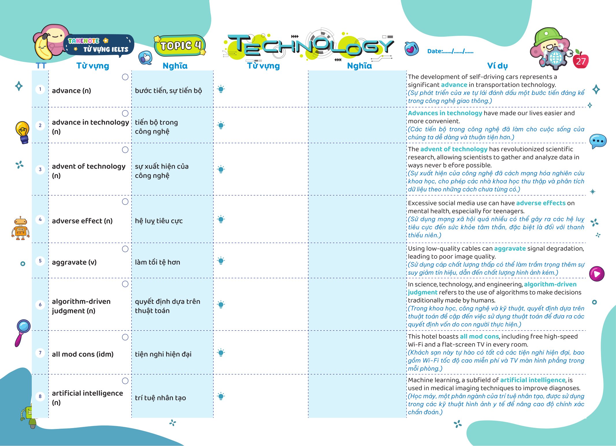 Bộ
Take Note - Từ Vựng IELTS - Cung Cấp 1500 Từ Vựng Band 7.5 Theo Chủ Đề - Ảnh 8