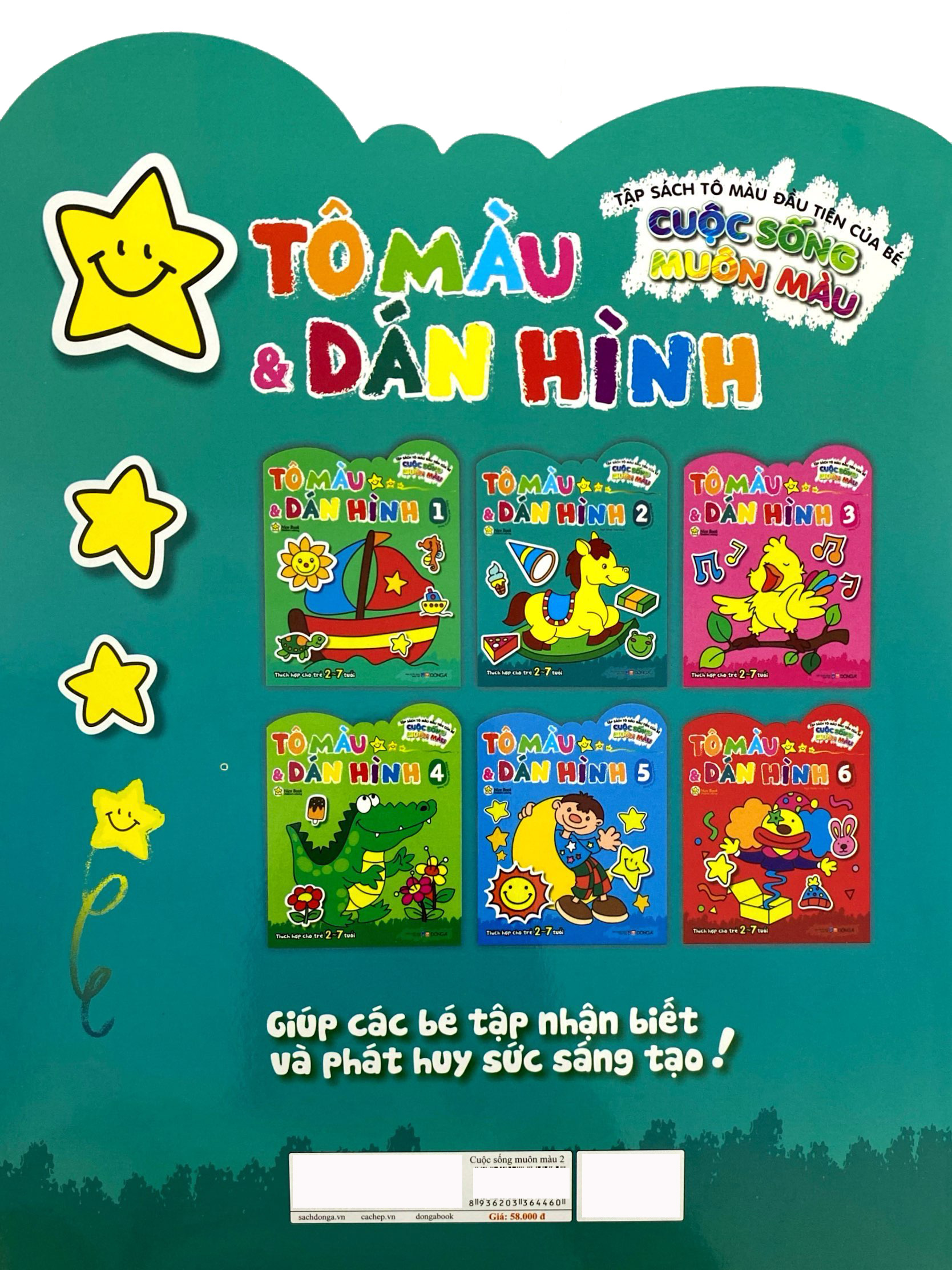 Bộ Tập Sách Tô Màu Đầu Tiên Của Bé - Cuộc Sống Muôn Màu - Tô Màu Và Dán Hình - Tập 2 - Ảnh 8