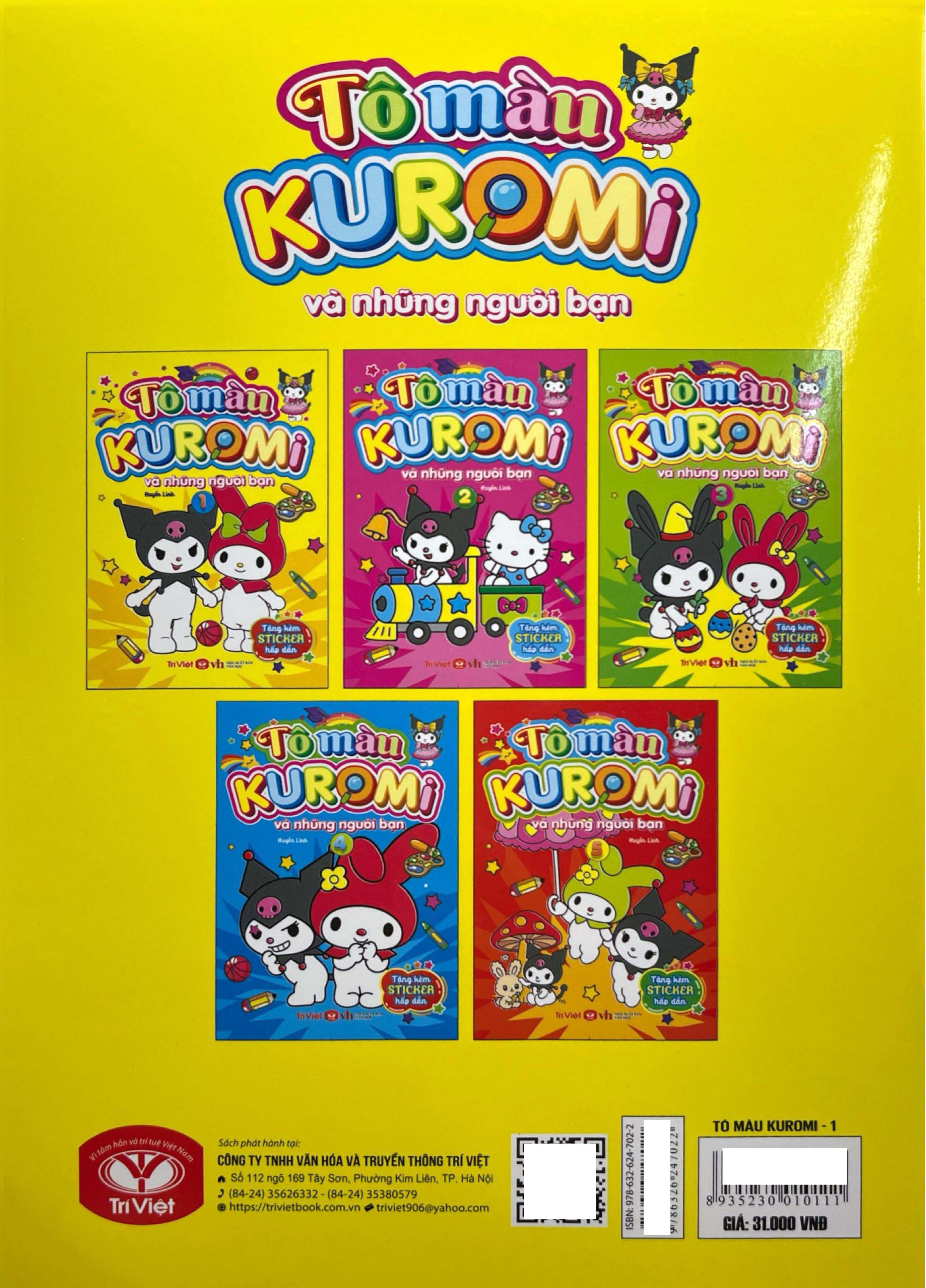 Bộ
Tô Màu Kuromi Và Những Người Bạn - Tập 1 - Ảnh 6