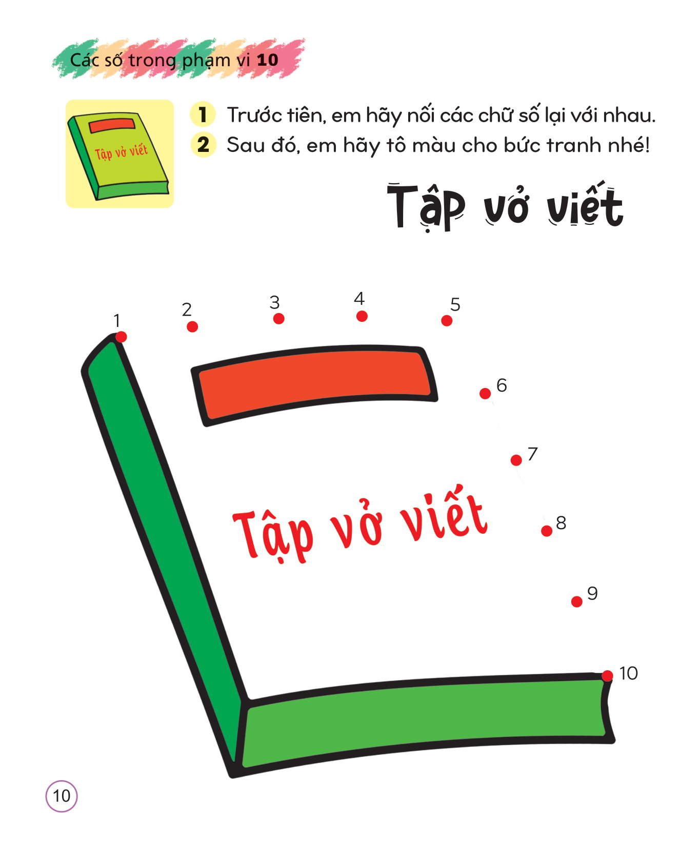 Bộ Tô Màu Sáng Tạo Giúp Bé Làm Quen Với Chữ Cái Và Con Số - Các Số Trong Phạm Vi 10 - Ảnh 11