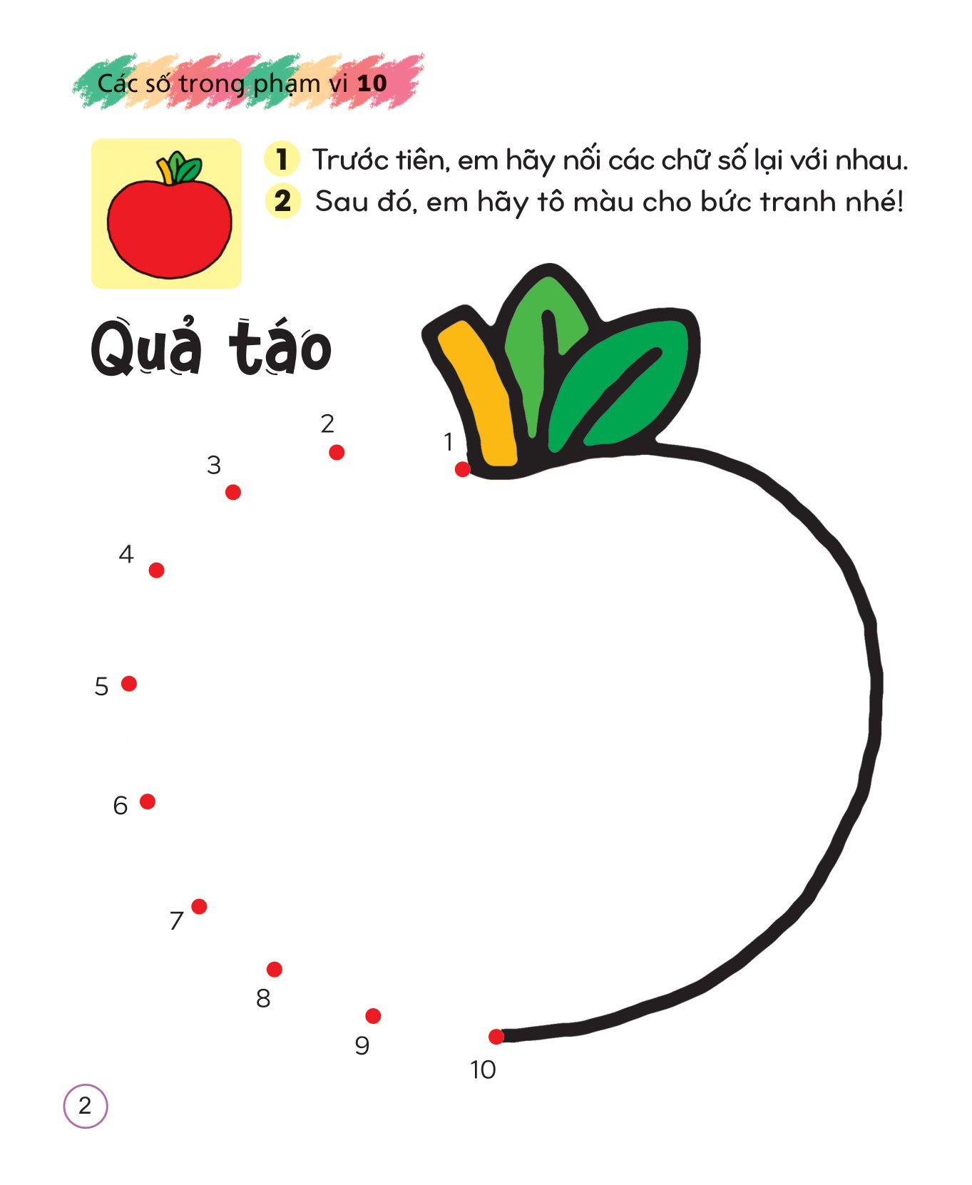 Bộ Tô Màu Sáng Tạo Giúp Bé Làm Quen Với Chữ Cái Và Con Số - Các Số Trong Phạm Vi 10 - Ảnh 3