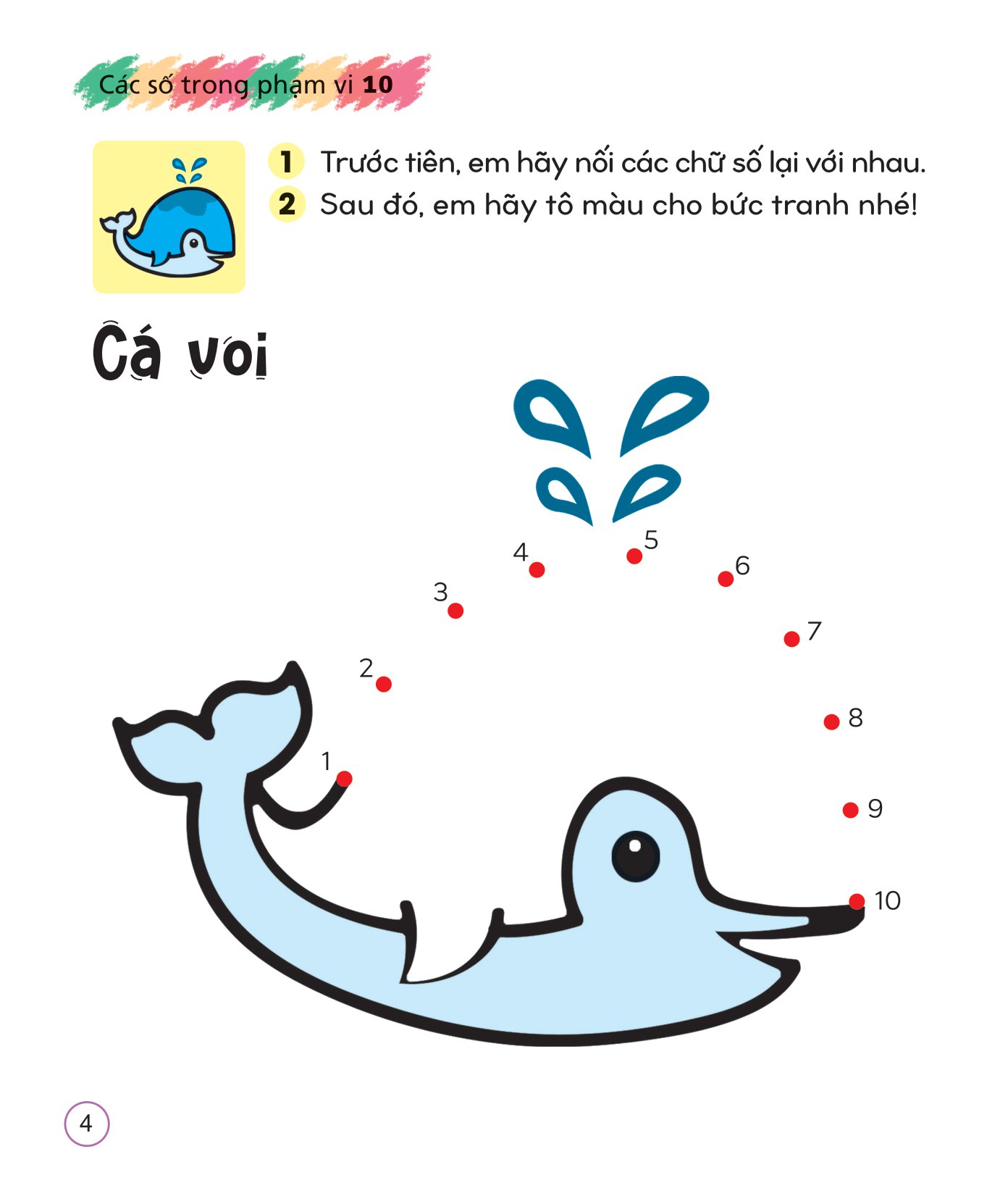 Bộ Tô Màu Sáng Tạo Giúp Bé Làm Quen Với Chữ Cái Và Con Số - Các Số Trong Phạm Vi 10 - Ảnh 5