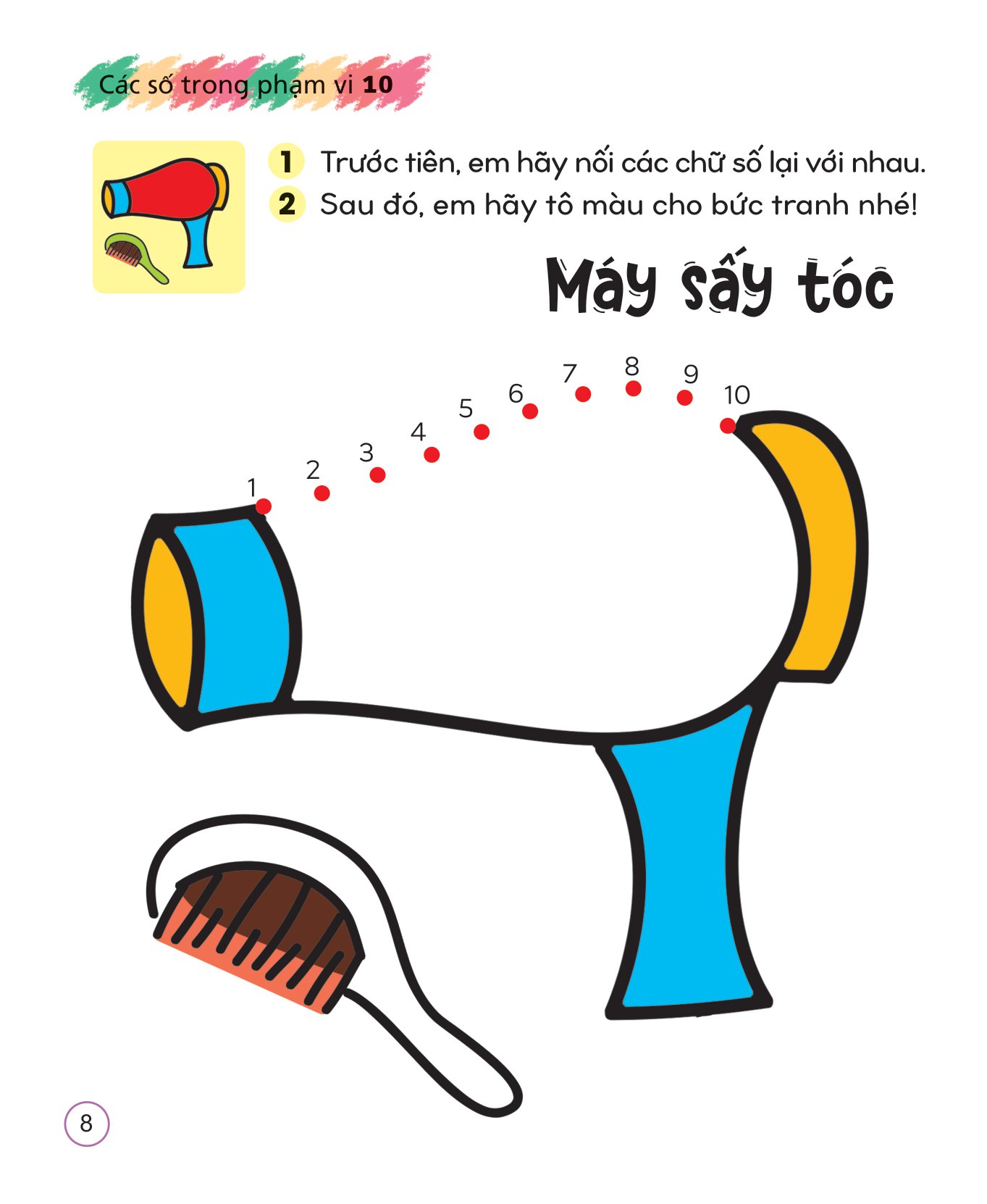 Bộ Tô Màu Sáng Tạo Giúp Bé Làm Quen Với Chữ Cái Và Con Số - Các Số Trong Phạm Vi 10 - Ảnh 9
