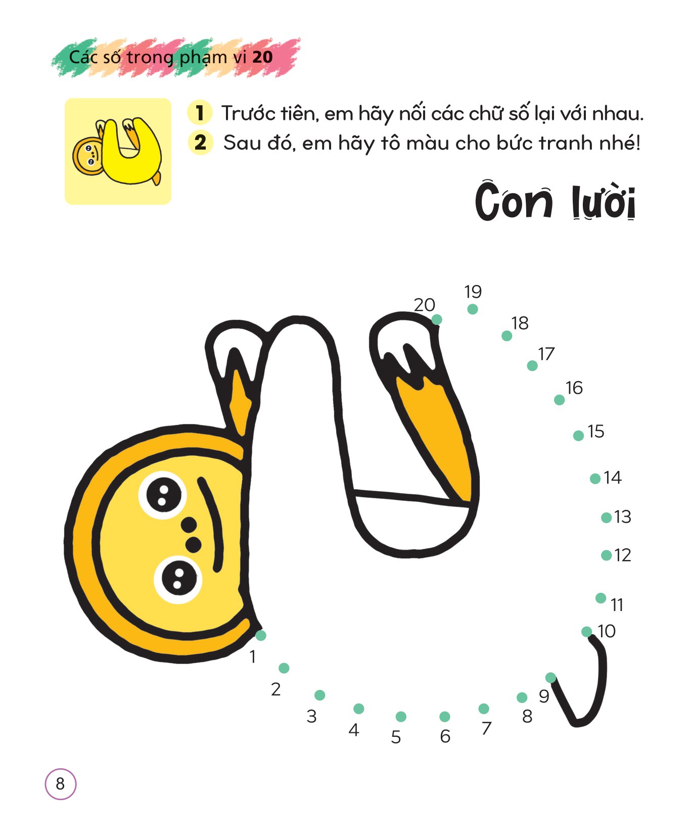 Bộ Tô Màu Sáng Tạo Giúp Bé Làm Quen Với Chữ Cái Và Con Số - Các Số Trong Phạm Vi 20 - Ảnh 9