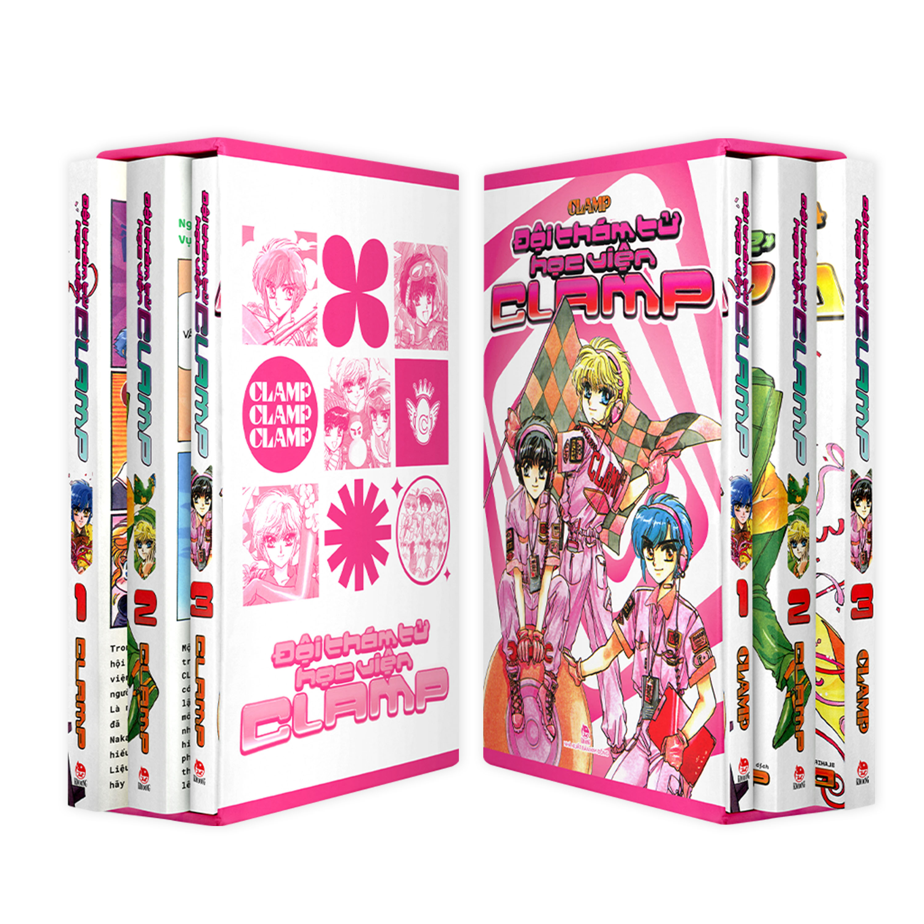 boxset đội thám tử học viện clamp (bộ 3 tập) - tặng kèm poster kẹp mỗi tập - Ảnh 4