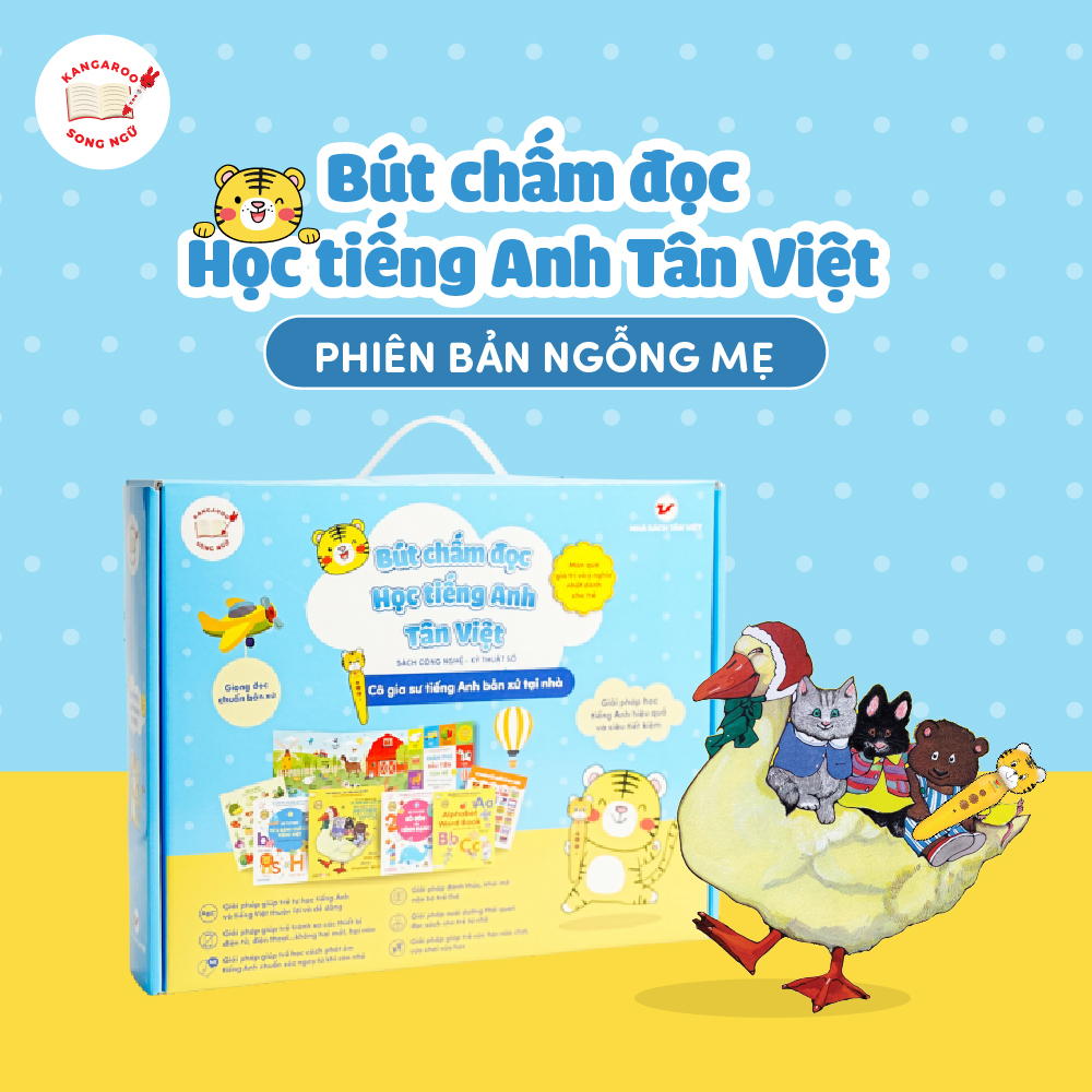 Bút Chấm Đọc-Học Tiếng Anh Tân Việt - Cô Gia Sư Tiếng Anh Bản Xứ Tại Nhà - Phiên Bản Ngỗng Mẹ (Dành Cho Trẻ Từ 0 Đến 6 Tuổi) - Tặng Kèm Sách Tỏa Sáng Trong Đêm - Chúc Ngủ Ngon Ông Già Noel - Ảnh 2