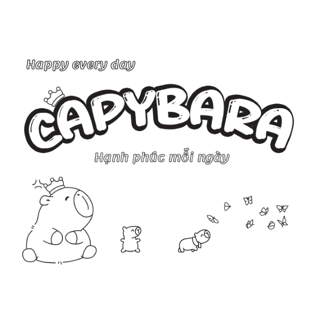 capybara happy every day - hạnh phúc mỗi ngày - Ảnh 2