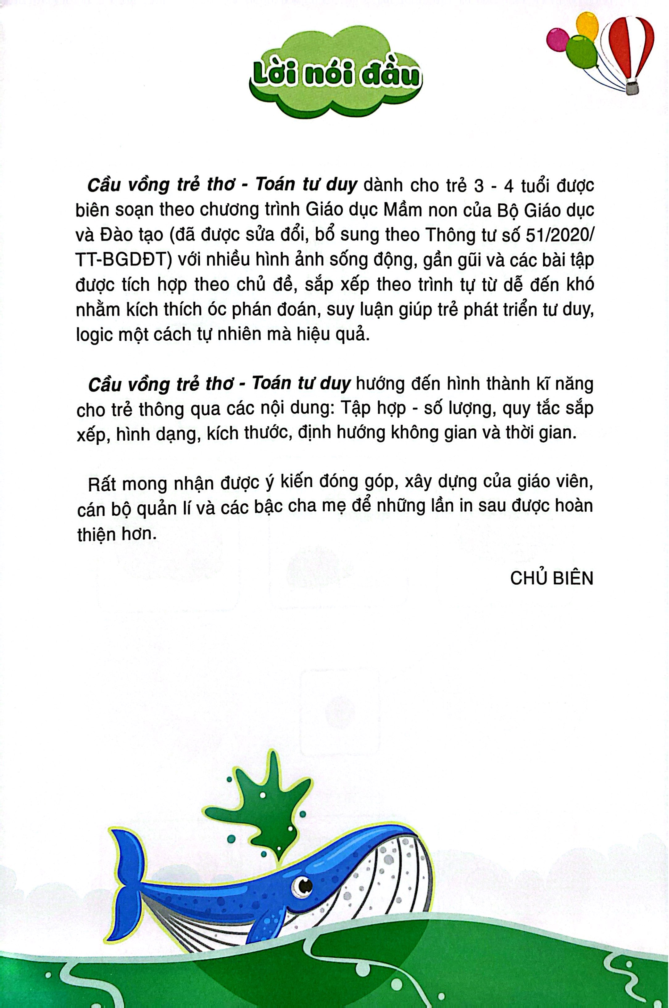 Cầu Vồng Trẻ Thơ - Toán Tư Duy - Dành Cho Trẻ 3-4 Tuổi - Ảnh 3