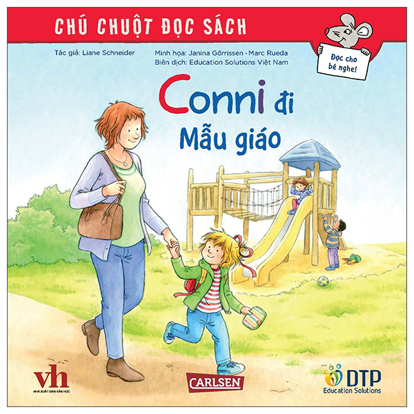 chú chuột đọc sách - conni đi mẫu giáo​