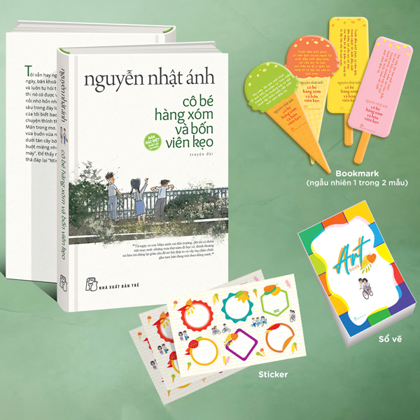 Cô Bé Hàng Xóm Và Bốn Viên Kẹo - Bìa Cứng - Tặng Kèm Random 1 Trong 4 Mẫu Bookmark + Sticker + Sổ Vẽ