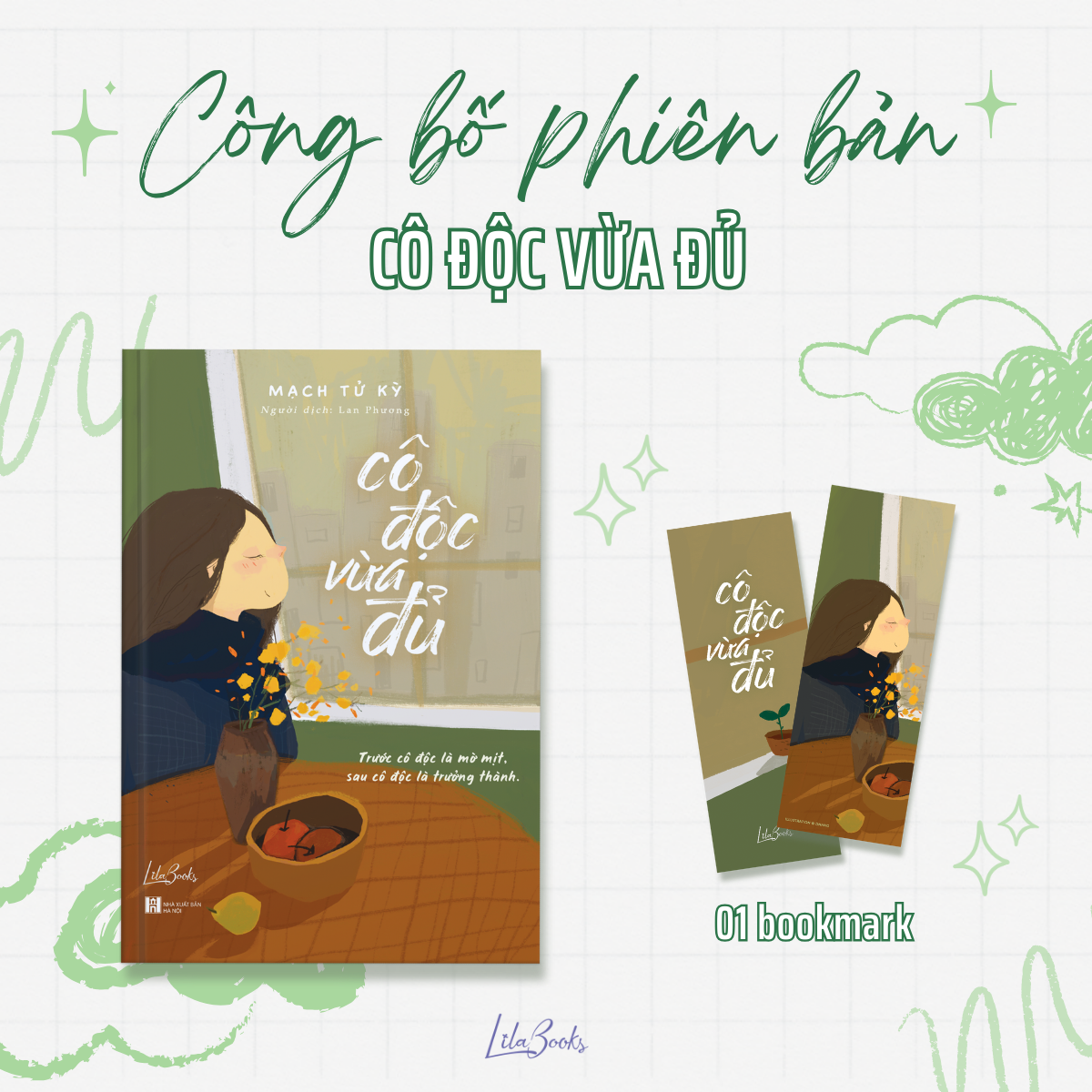 cô độc vừa đủ - tặng kèm bookmark hai mặt - Ảnh 3