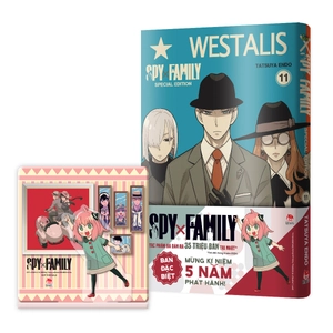 combo manga - spy x family - tập 11 - bản thường + bản đặc biệt - tặng kèm standee pvc + obi + bìa áo pvc + standee acrylic + set bookmark pvc - Ảnh 4