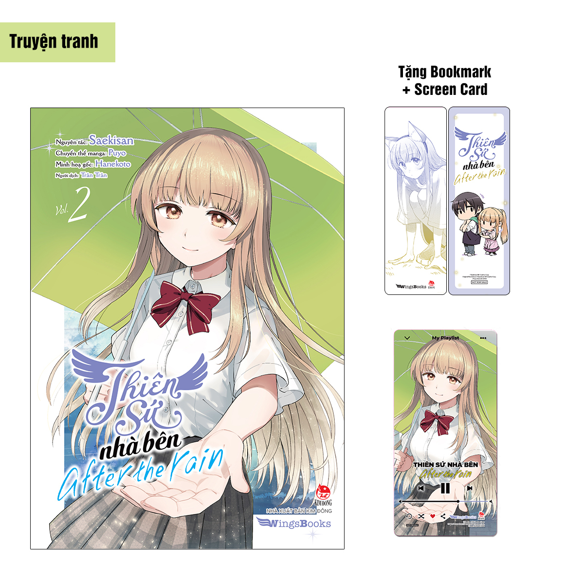 Combo [Manga] Thiên Sứ Nhà Bên - After The Rain: Tập 1 + Tập 2 (Bộ 2 Tập) - Tặng Kèm 2 Bookmark + 2 Screen Card + 1 Poster - Ảnh 3