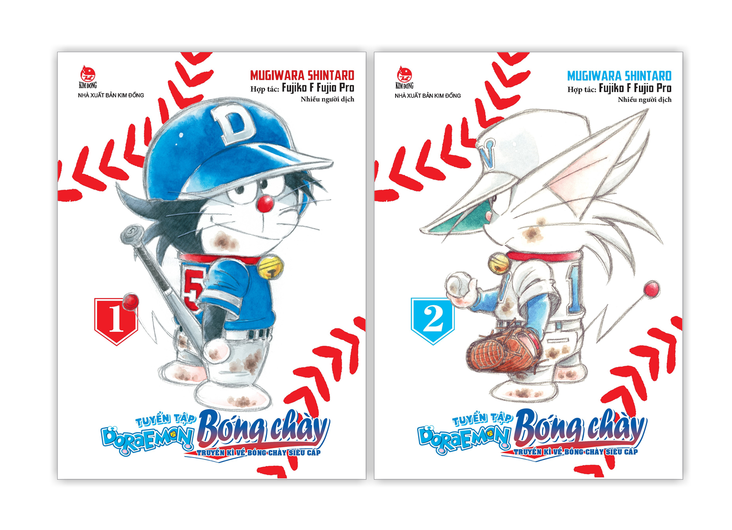 combo manga - tuyển tập doraemon bóng chày - truyền kì về bóng chày siêu cấp - tập 1 + tập 2 (bộ 2 tập) - Ảnh 2