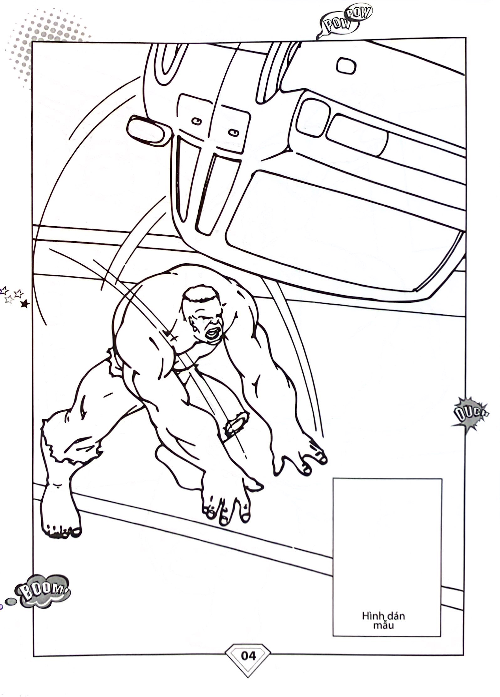 dán hình và tô màu - superhero - hulk (tái bản 2023) - Ảnh 5
