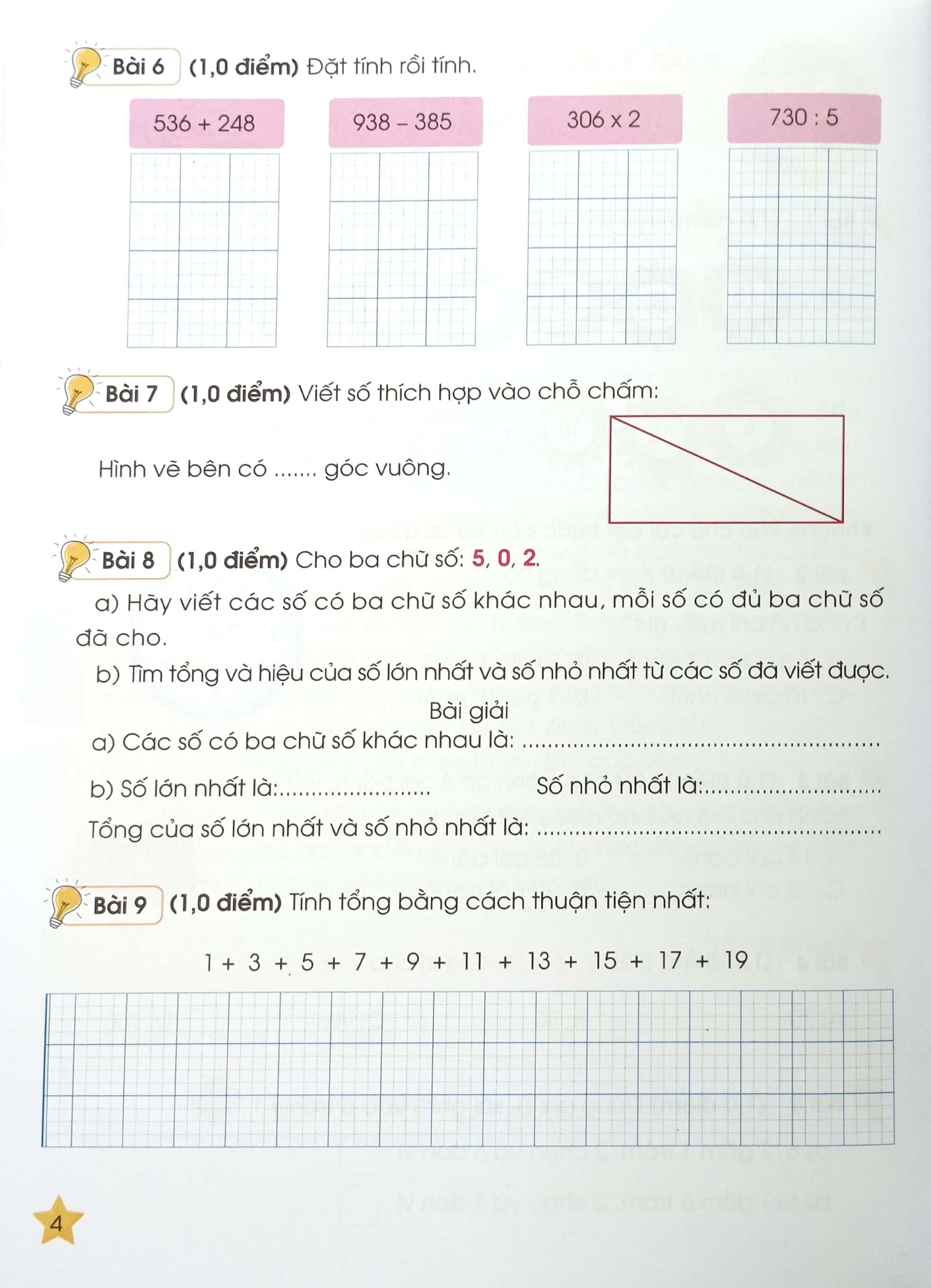 đề đánh giá năng lực toán 3 (theo chương trình giáo dục phổ thông mới) - Ảnh 5