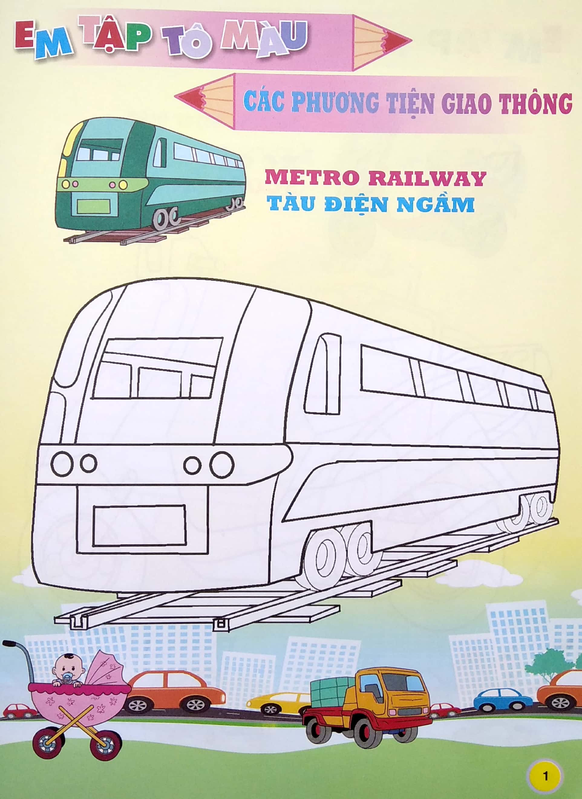 em tập tô màu - chủ đề: các loại phương tiện vận chuyển - Ảnh 3
