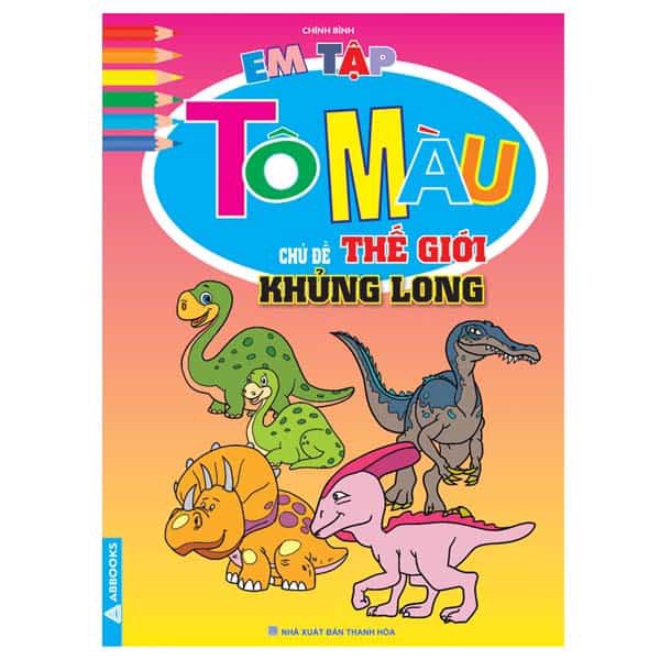 em tập tô màu - chủ đề thế giới khủng long (tái bản) - Ảnh 2