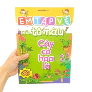 em tập vẽ và tô màu - cây cỏ hoa lá - Ảnh 8