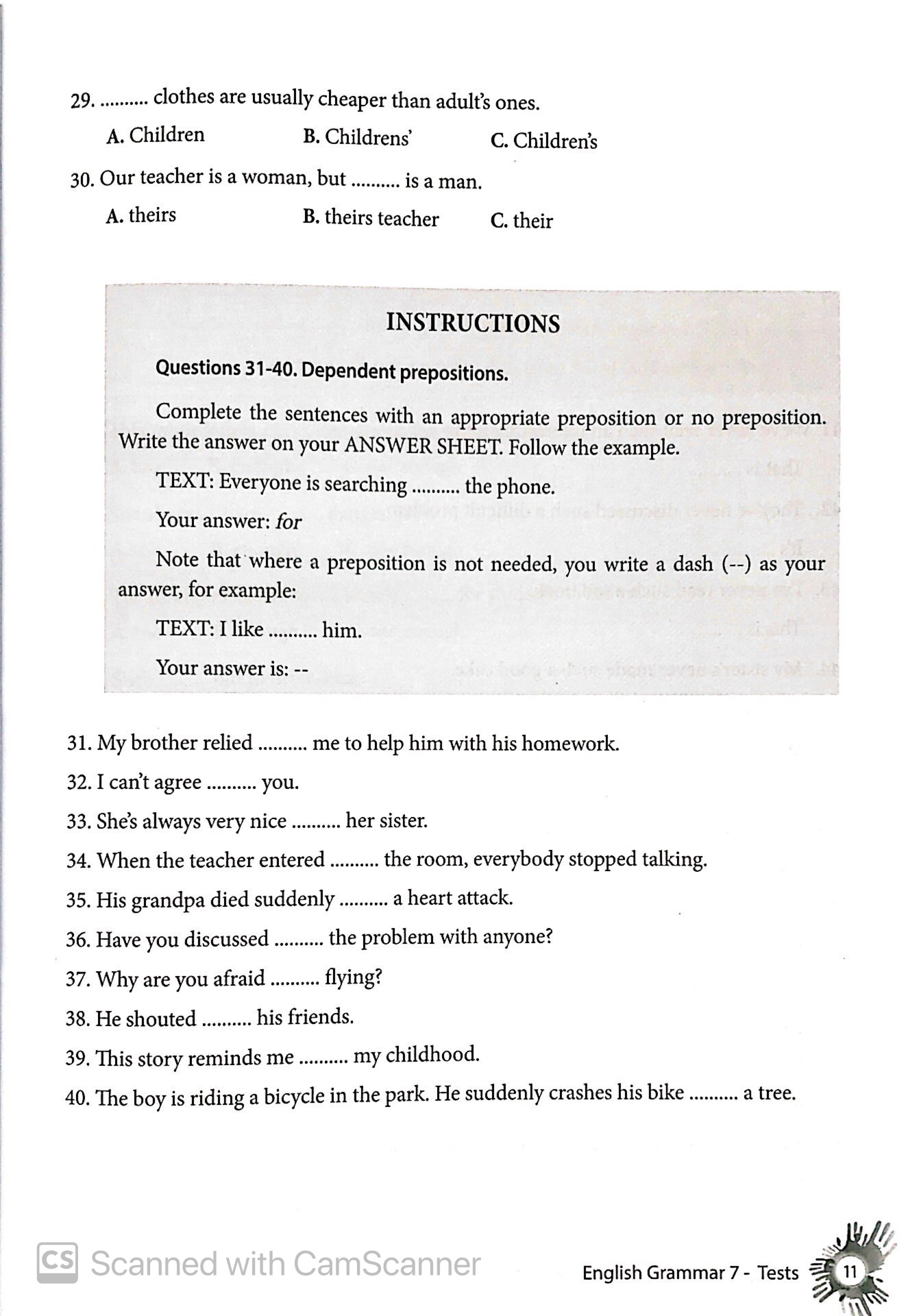english grammar - ngữ pháp tiếng anh 7 (sách bài tập) - Ảnh 6