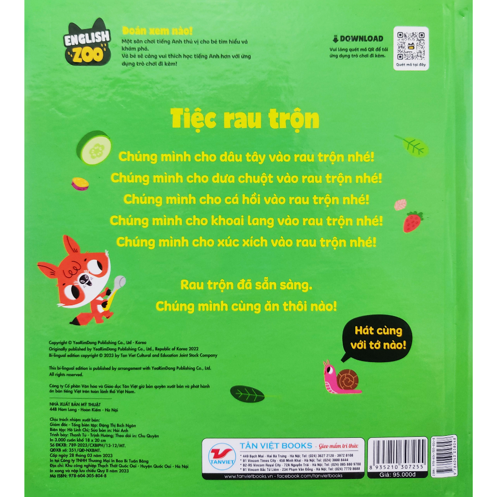 english zoo - song ngữ anh-việt phát triển ngôn ngữ - tiệc rau trộn - salad party - Ảnh 6
