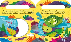 five green dinosaurs (count and carry with me!) - Ảnh 4