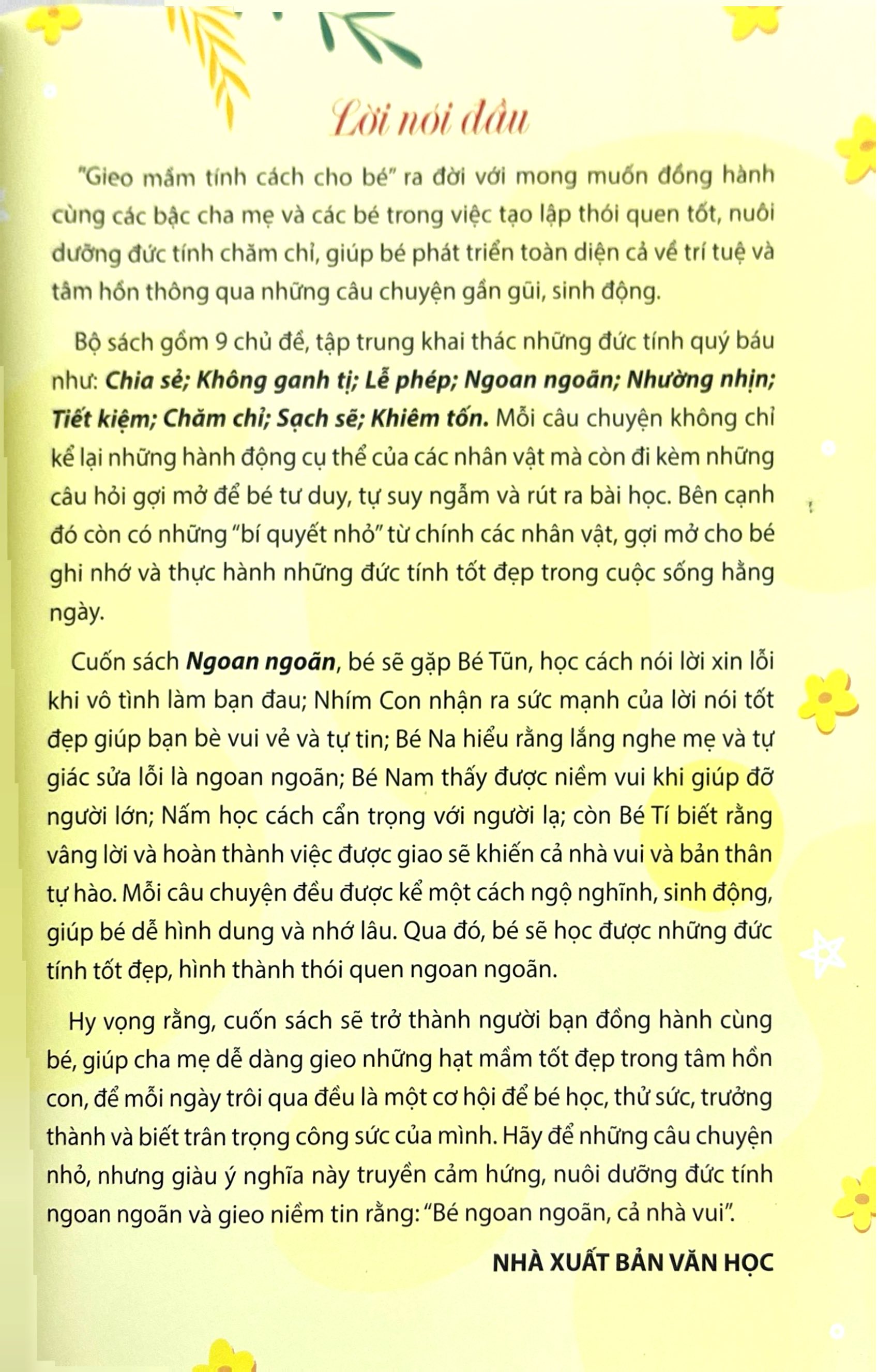 Gieo Mầm Tính Cách Cho Bé - Ngoan Ngoãn - Ảnh 3