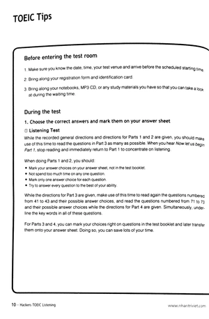hackers toeic listening (kèm cd) - Ảnh 7