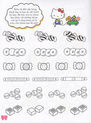 hello kitty - rèn luyện khả năng nhận biết (tô màu) - Ảnh 7