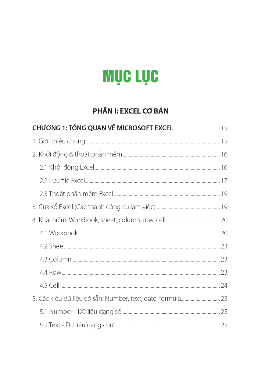 Hướng Dẫn Thực Hành Excel Từ Cơ Bản Đến Nâng Cao - Ảnh 7