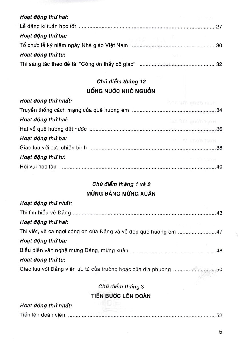 hướng dẫn thực hiện hoạt động giáo dục ngoài giờ lên lớp - lớp 8 (dùng chung cho các bộ sgk hiện hành) - Ảnh 5