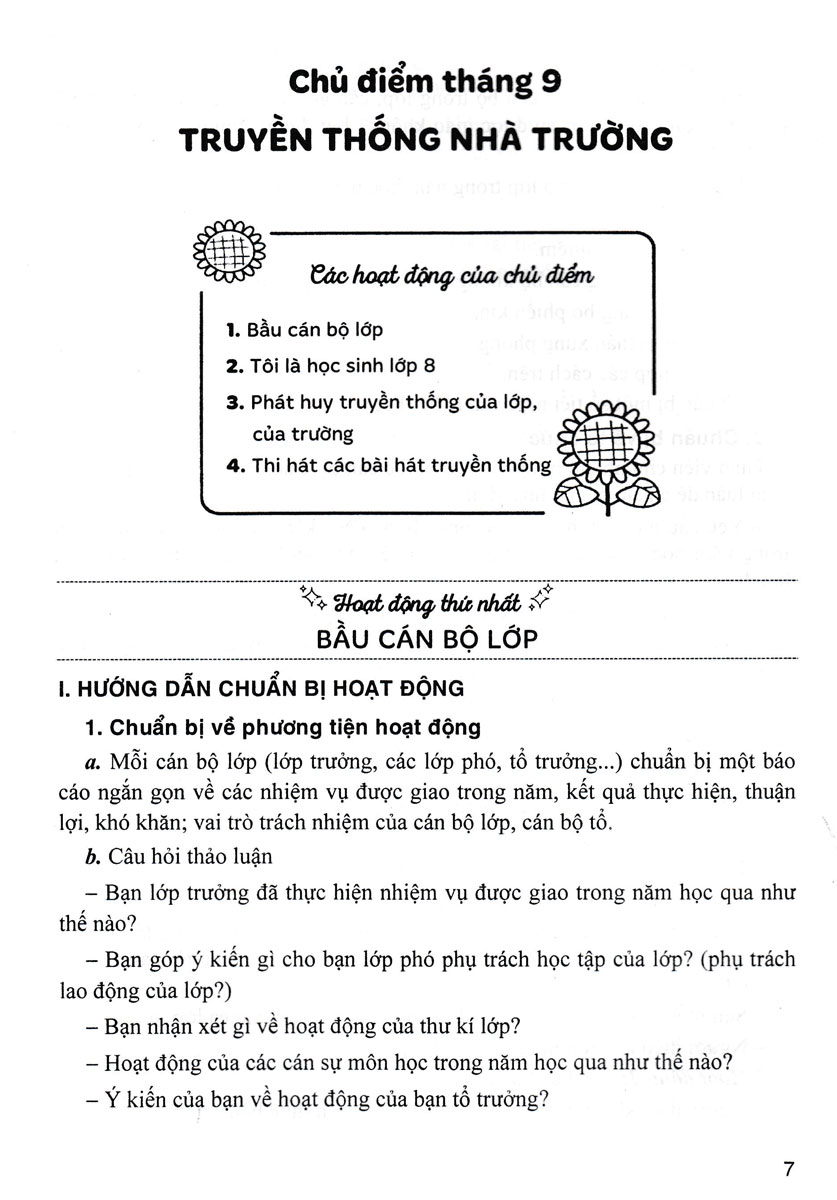hướng dẫn thực hiện hoạt động giáo dục ngoài giờ lên lớp - lớp 8 (dùng chung cho các bộ sgk hiện hành) - Ảnh 7