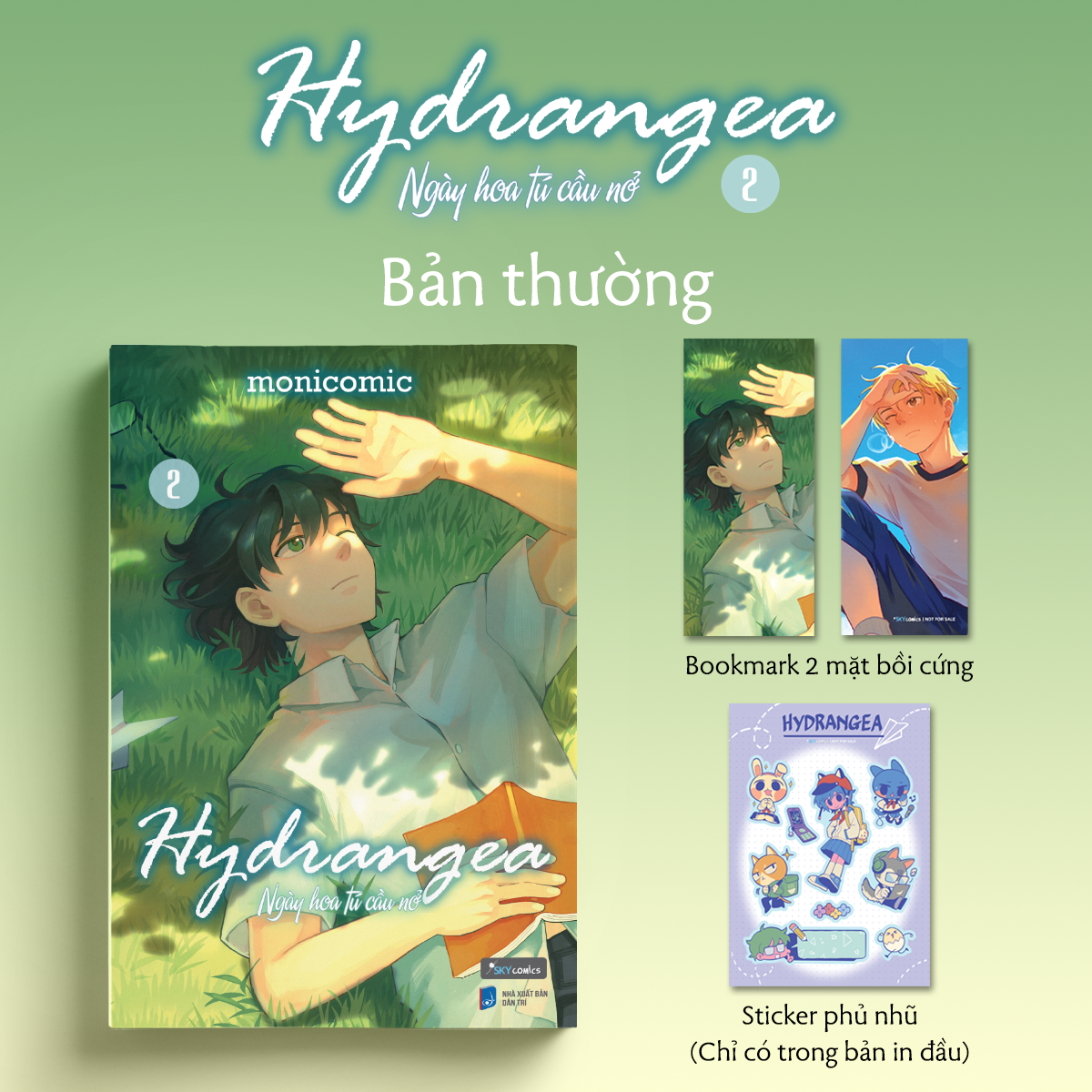 hydrangea - ngày hoa tú cầu nở - tập 2 - tặng kèm bookmark 2 mặt bồi cứng + sticker phủ nhũ - Ảnh 2