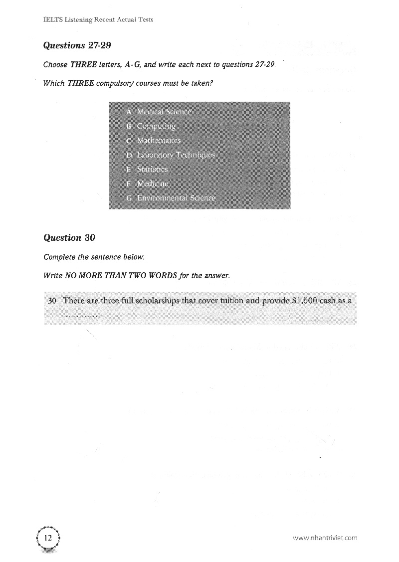 ielts listening recent actual test - Ảnh 9