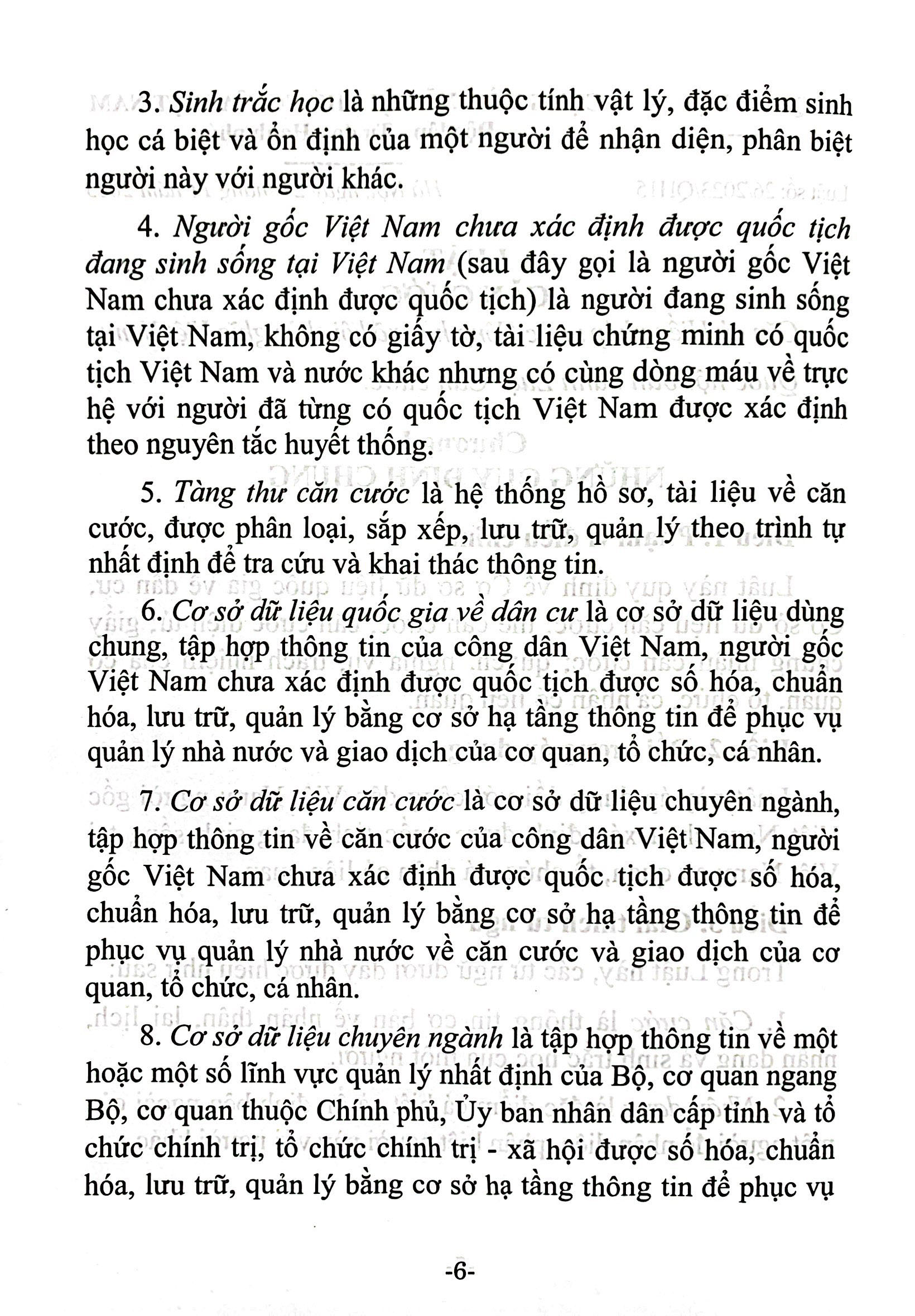 luật căn cước (hiện hành) (được quốc hội thông qua ngày 27/11/2023, có hiệu lực thi hành từ ngày 01/7/2024) - Ảnh 5