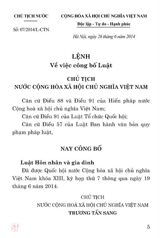 luật hôn nhân và gia đình năm 2014 - Ảnh 4