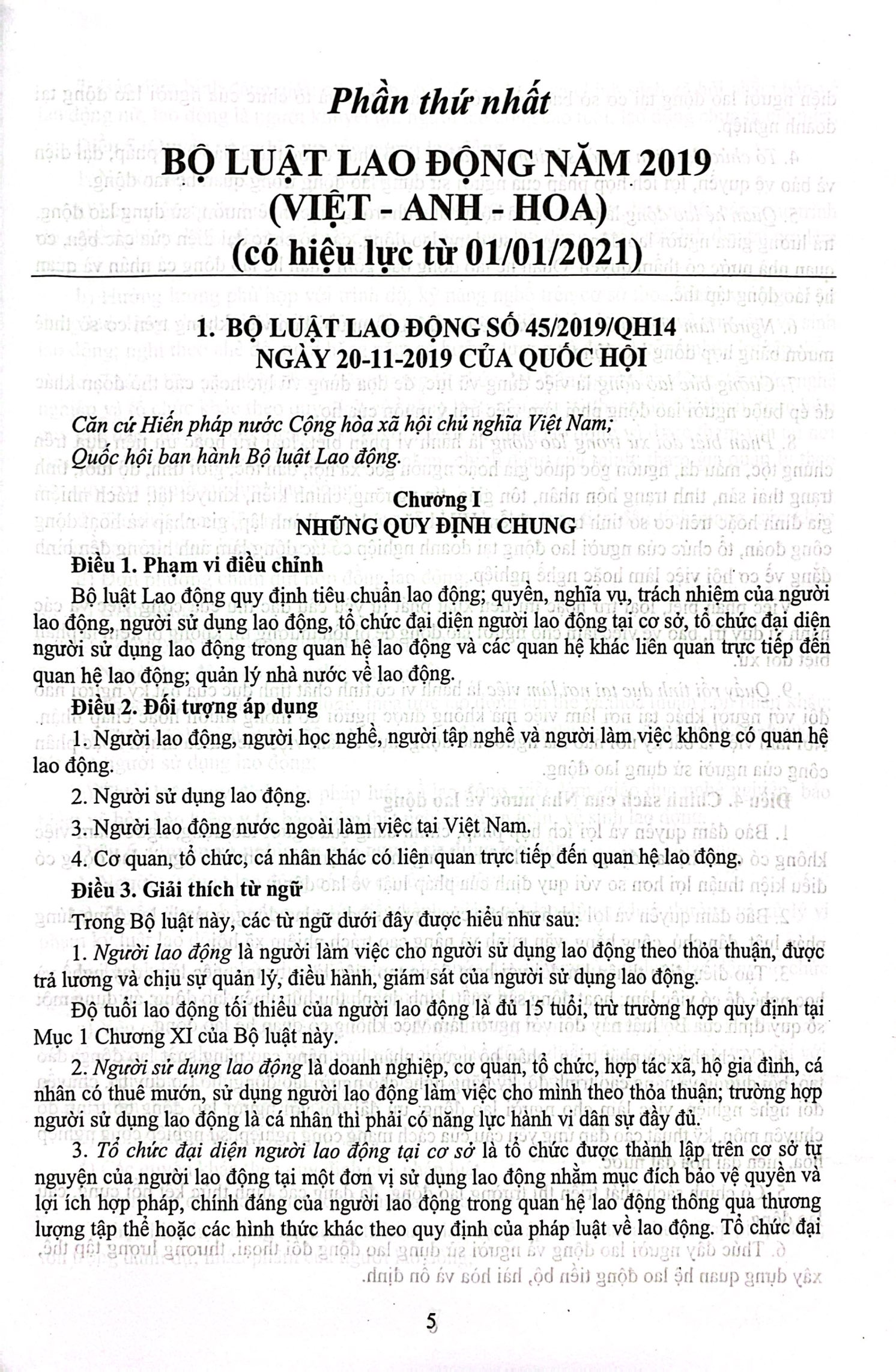 luật lao động (việt - anh - hoa) - luật người việt nam đi làm việc ở nước ngoài theo hợp đồng lao động (có hiệu lực áp dụng 01/01/2021) - Ảnh 5