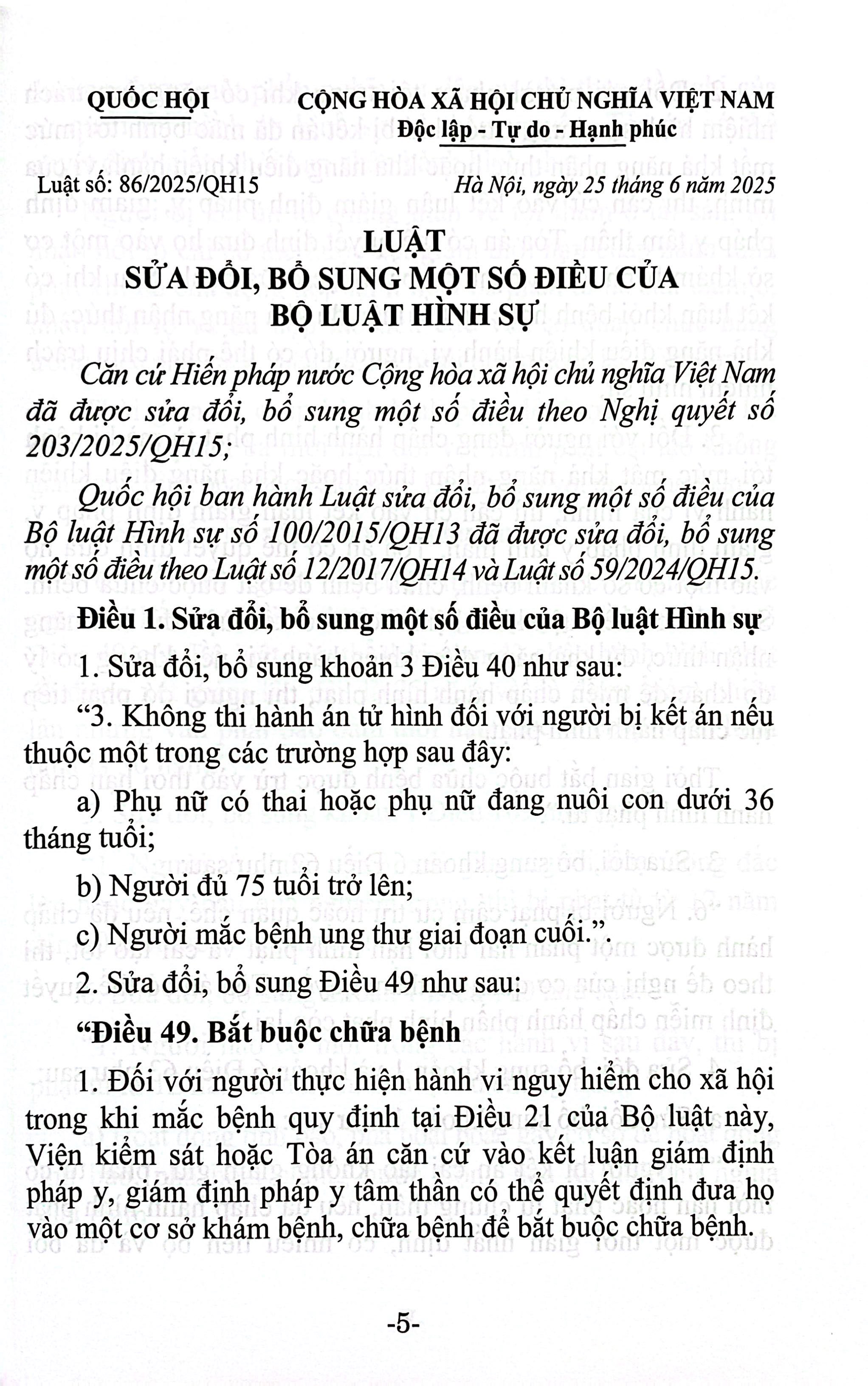Luat Sua Doi, Bo Sung Mot So Dieu Cua Bo Luat Hinh Su Nam 2025 - Ảnh 5