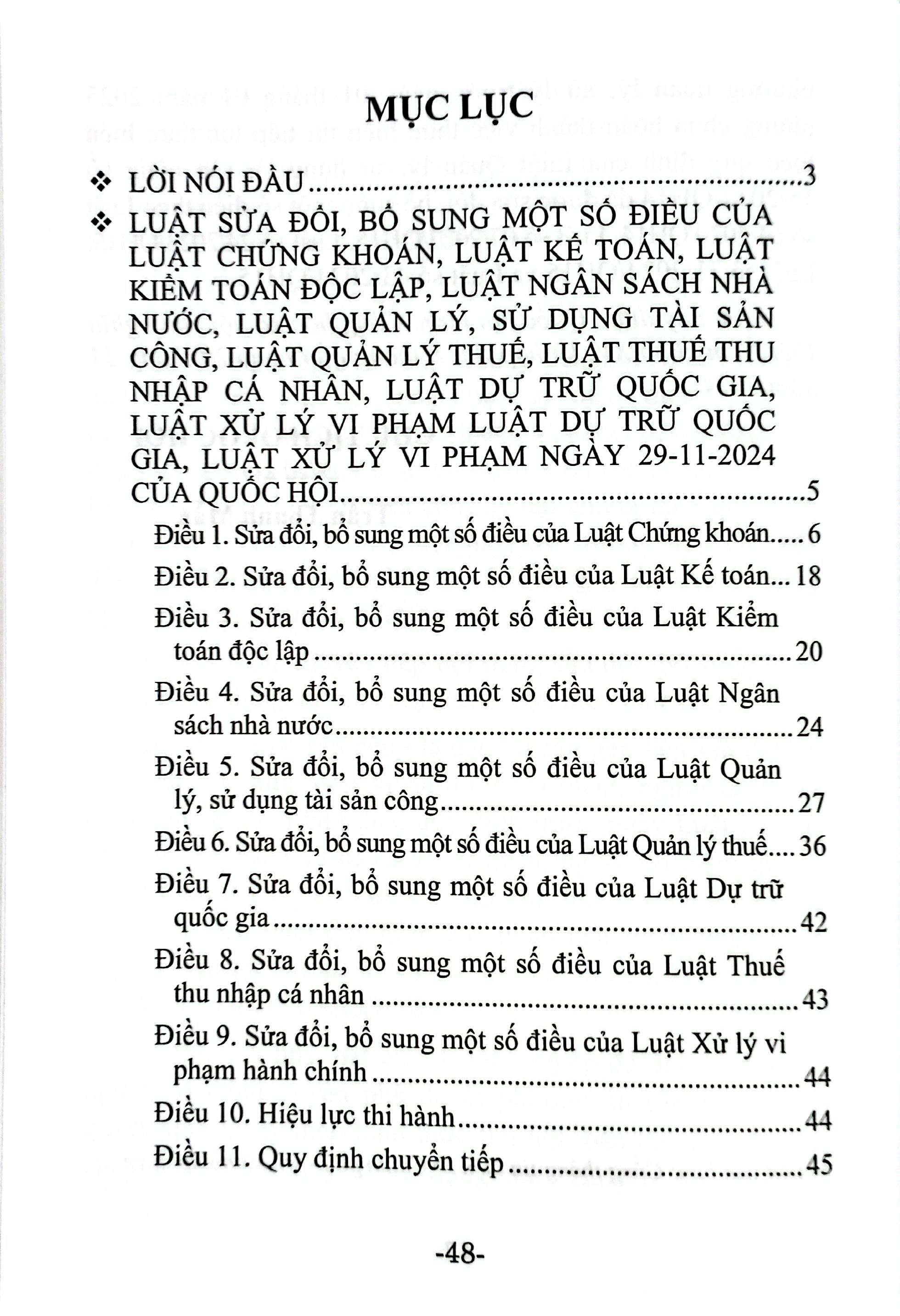 Luat Sua Doi, Bo Sung Mot So Dieu Cua Luat Chung Khoan, Luat Ke Toan, Luat Kiem Toan Doc Lap, Luat Ngan Sach Nha Nuoc, Luat Quan Ly, Su Dung Tai San Cong, Luat Quan Ly Thue, Luat Thue Thu Nhap Ca Nhan, Luat Du Tru Quoc Gia, Luat Xu Ly Vi Pham Hanh Chinh - Ảnh 3