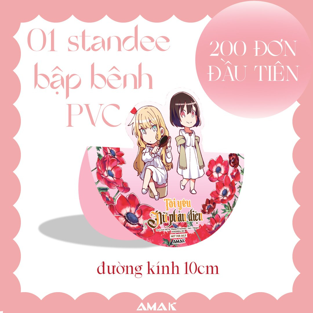 [manga] tôi yêu nữ phản diện - tập 2 - tặng kèm 1 bìa áo rời phủ uv + 1 postcard hai mặt + 2 thẻ bài poker + 1 standee pvc bập bênh - Ảnh 6