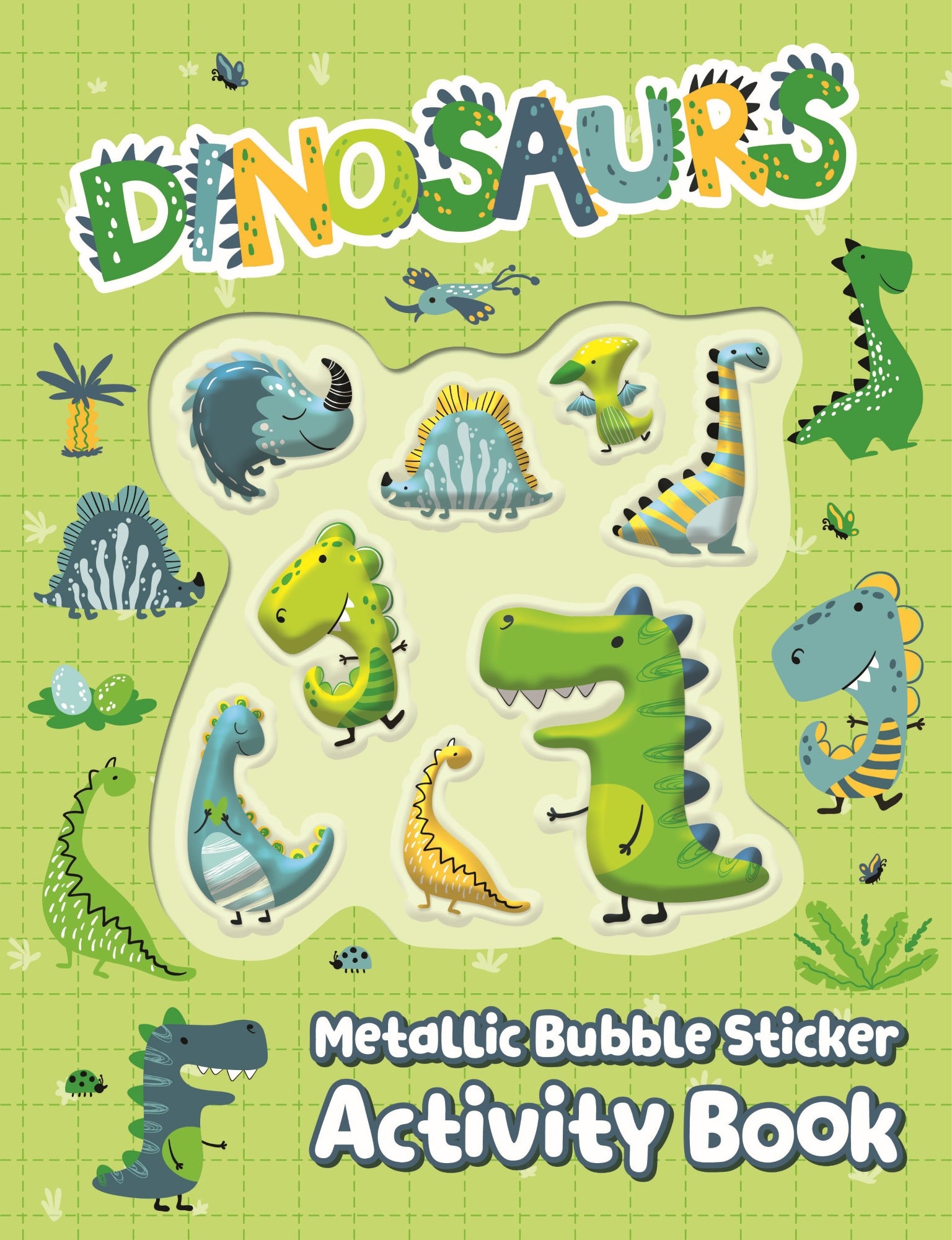 metallic bubble sticker activity book - dinosaur - Ảnh 2