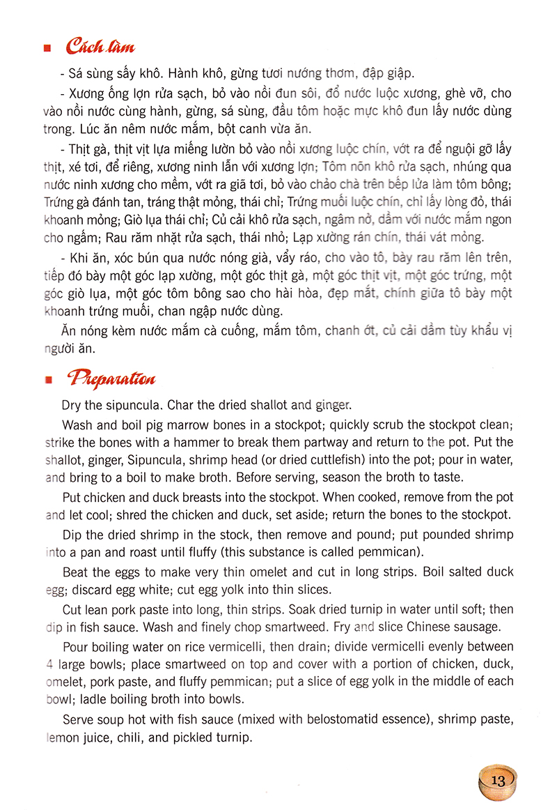 Món Ăn Việt Nam - Vietnamese Cuisine (Song Ngữ Việt-Anh) - Ảnh 12