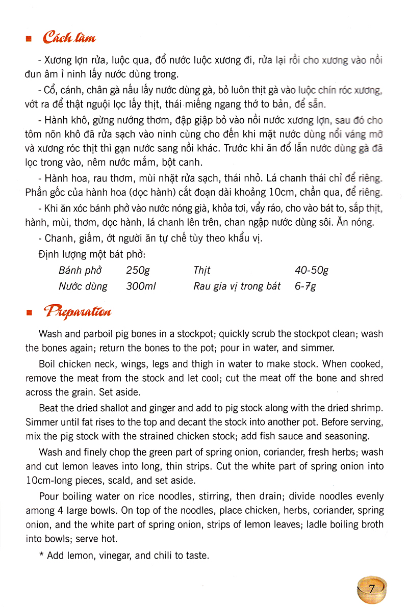 Món Ăn Việt Nam - Vietnamese Cuisine (Song Ngữ Việt-Anh) - Ảnh 6