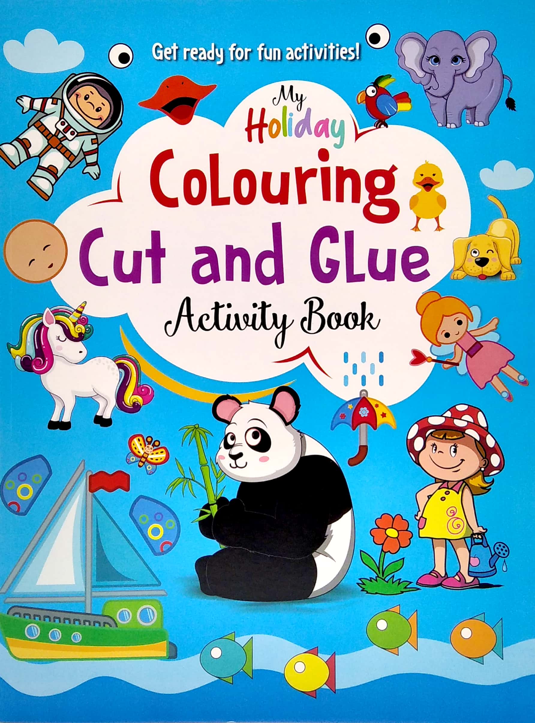 my holiday colouring cut and glue activity book - Ảnh 2