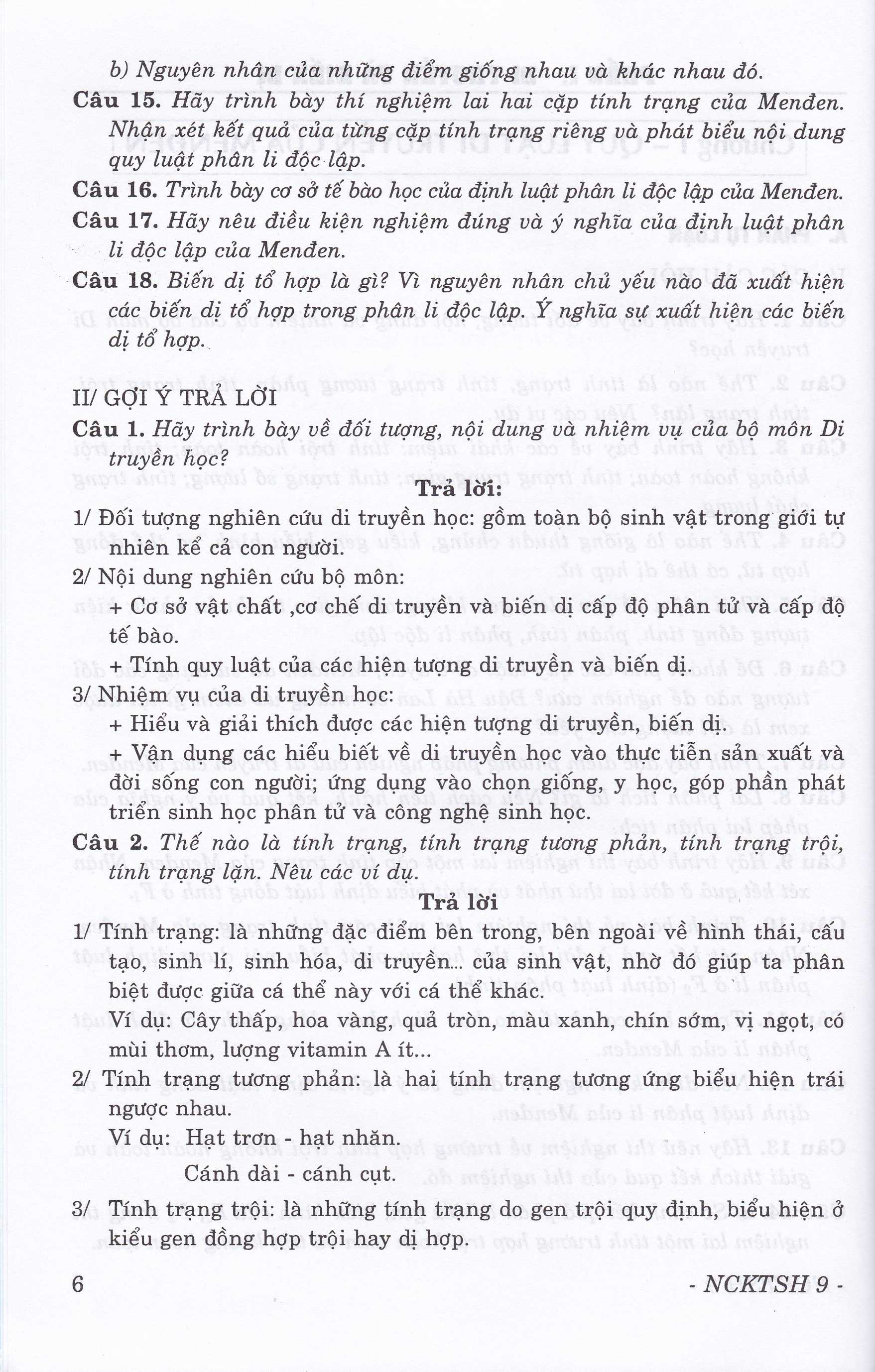 nâng cao kiến thức sinh học 9 - Ảnh 6